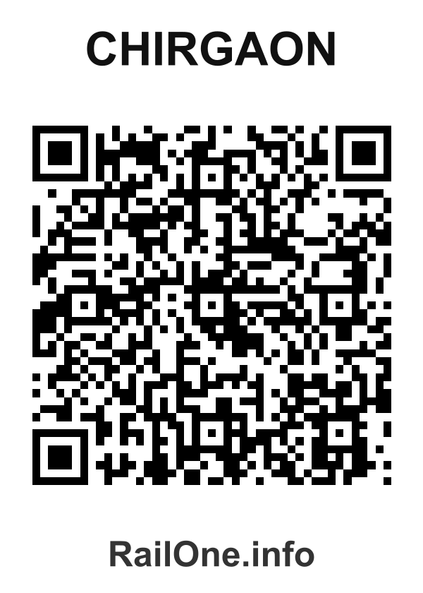 RailOne QR Code for Chirgaon station