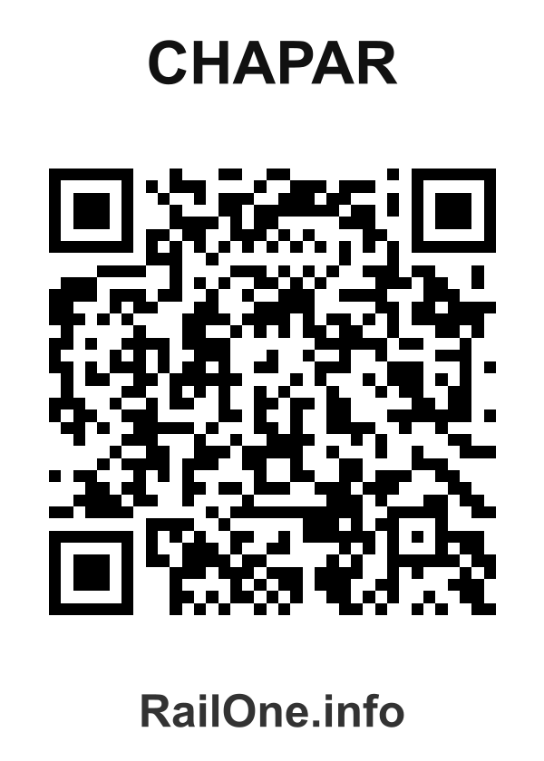 RailOne QR Code for Chapar station