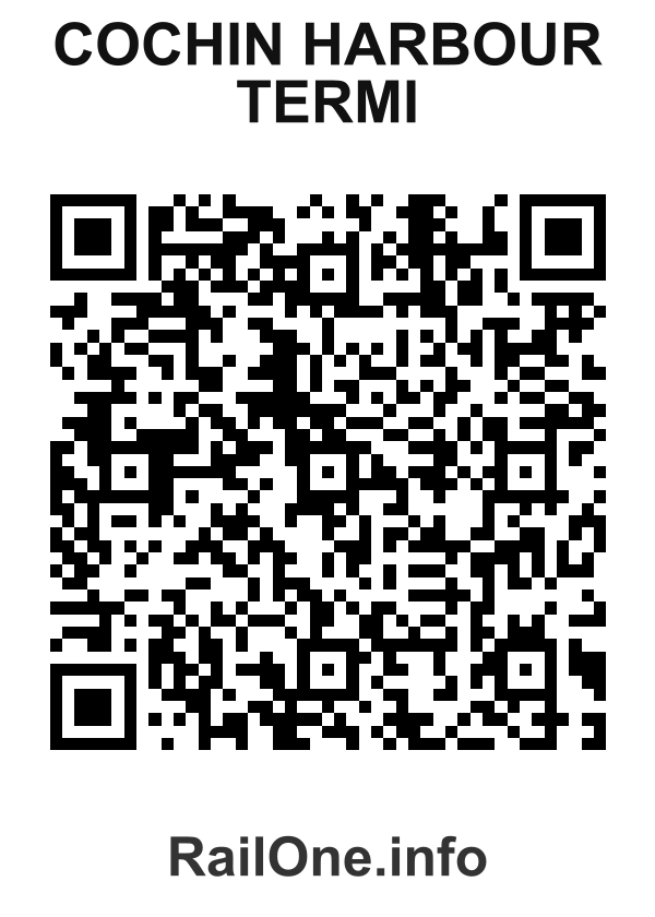 RailOne QR Code for Cochin Harbour Termi station
