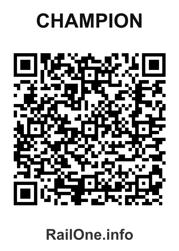 RailOne QR Code for Champion station