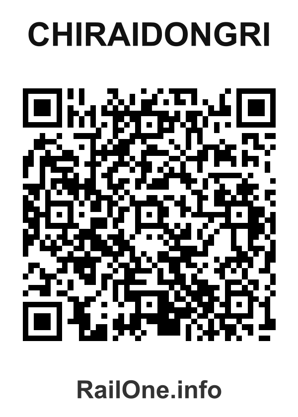RailOne QR Code for Chiraidongri station