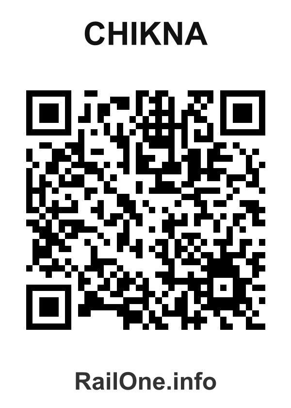 RailOne QR Code for Chikna station