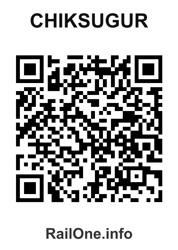 RailOne QR Code for Chiksugur station