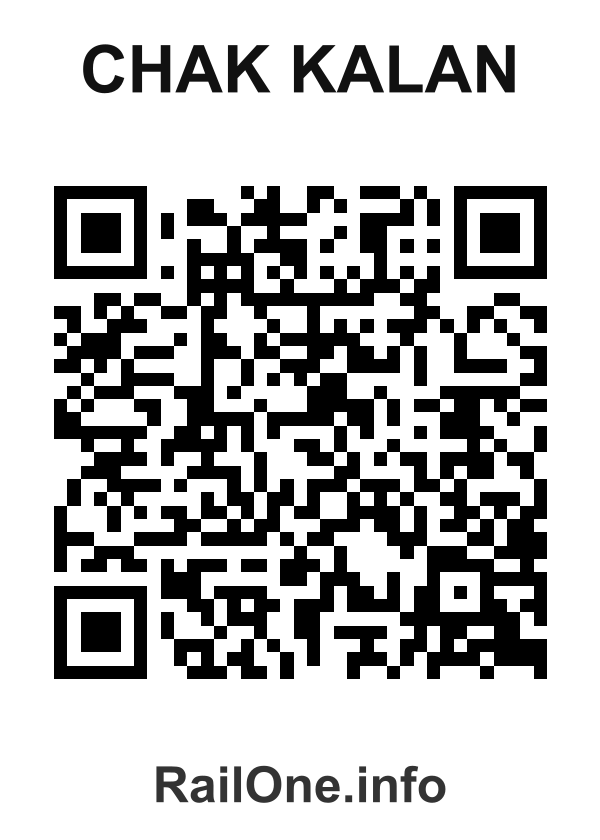 RailOne QR Code for Chak Kalan station