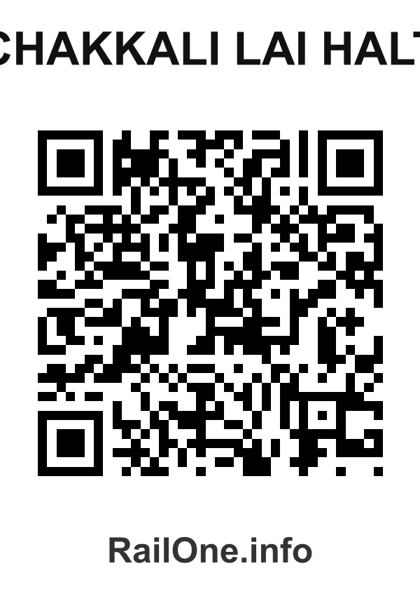 RailOne QR Code for Chakkali Lai Halt station