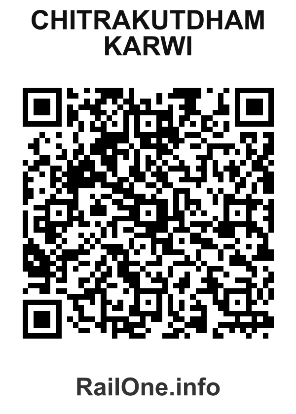 RailOne QR Code for Chitrakutdham Karwi station