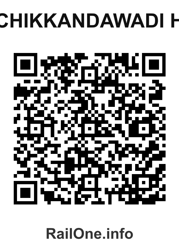 RailOne QR Code for Chikkandawadi H station
