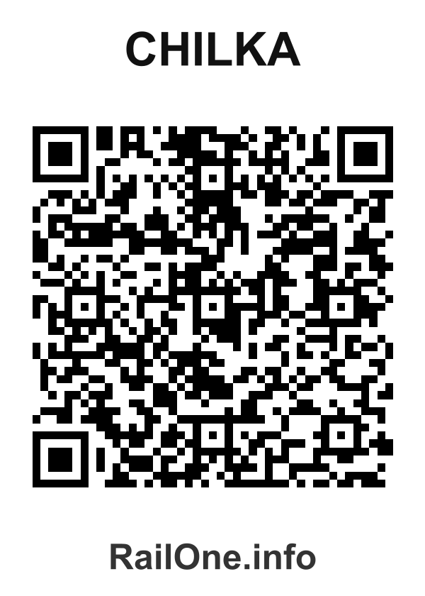 RailOne QR Code for Chilka station