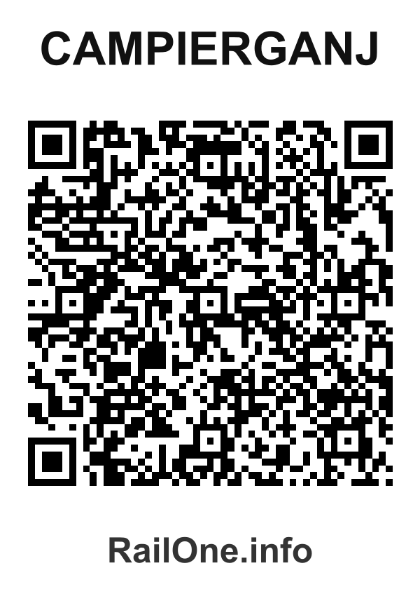 RailOne QR Code for Campierganj station