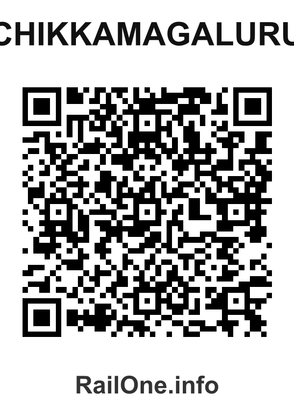 RailOne QR Code for Chikkamagaluru station