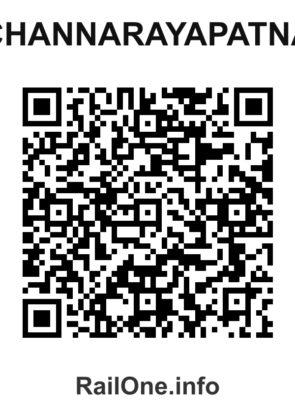 RailOne QR Code for Channarayapatna station