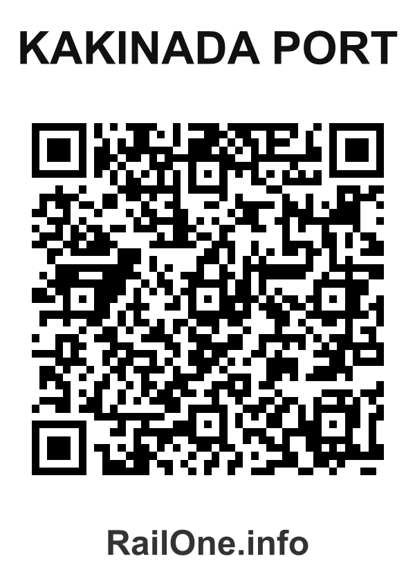 RailOne QR Code for Kakinada Port station