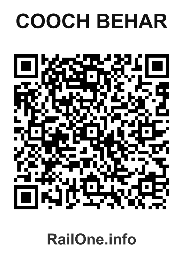 RailOne QR Code for Cooch Behar station