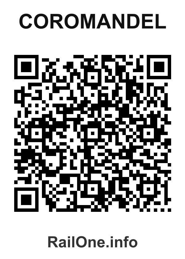 RailOne QR Code for Coromandel station