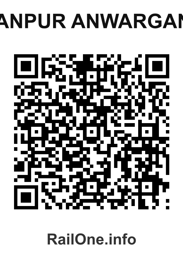 RailOne QR Code for Kanpur Anwarganj station