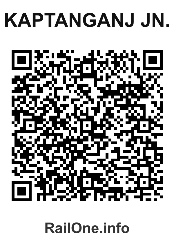 RailOne QR Code for Kaptanganj Jn. station