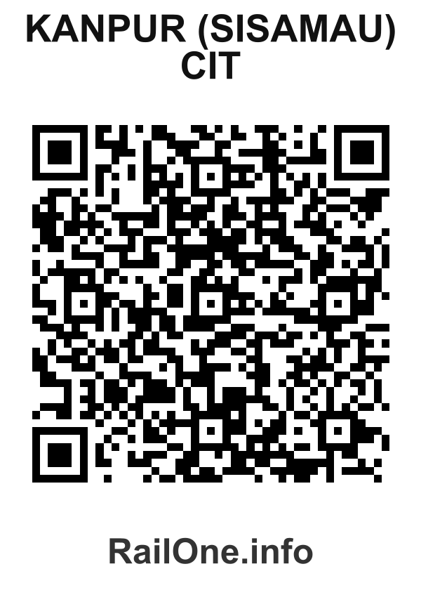 RailOne QR Code for Kanpur (sisamau) Cit station