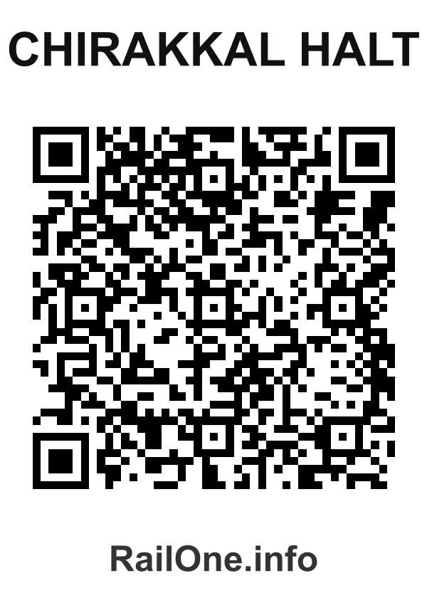 RailOne QR Code for Chirakkal Halt station