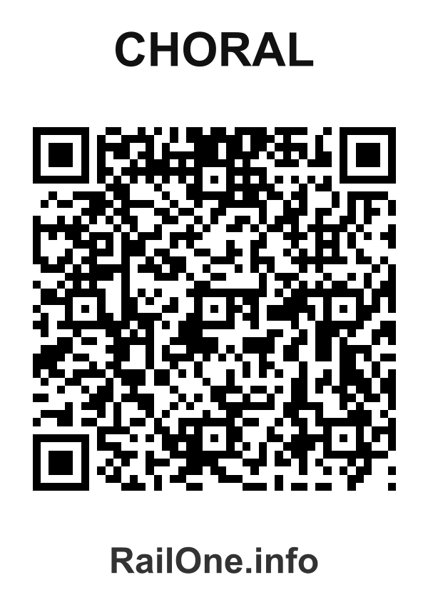 RailOne QR Code for Choral station