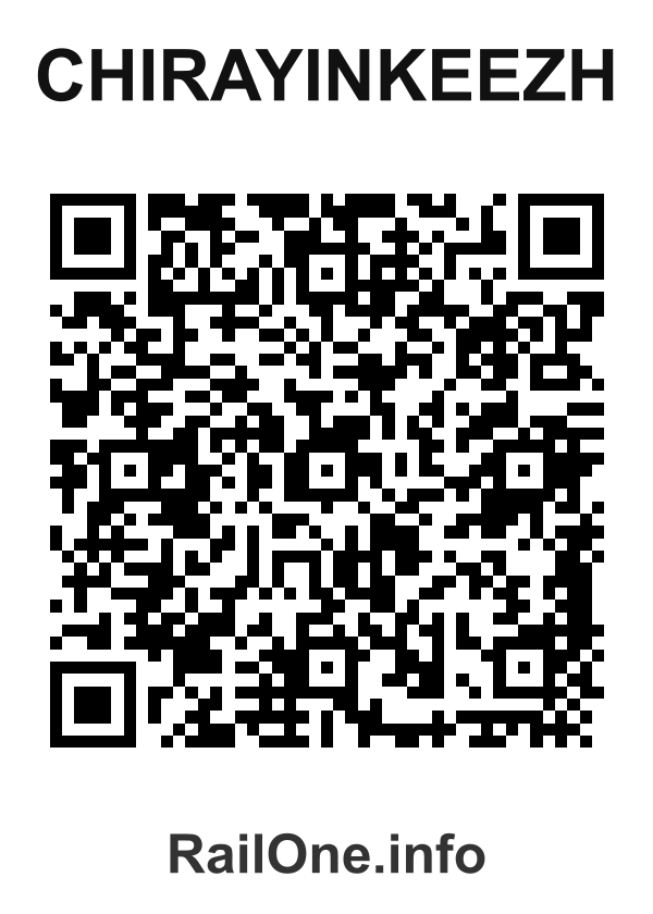RailOne QR Code for Chirayinkeezh station