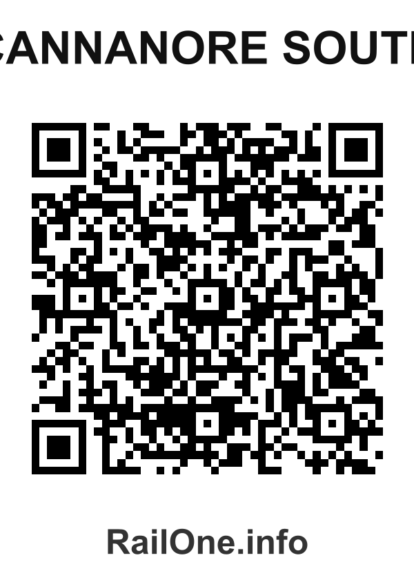 RailOne QR Code for Cannanore South station