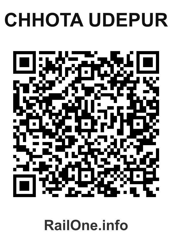 RailOne QR Code for Chhota Udepur station