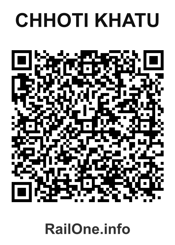 RailOne QR Code for Chhoti Khatu station