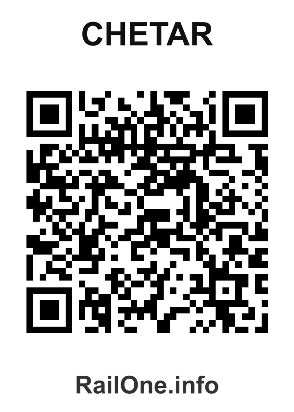 RailOne QR Code for Chetar station
