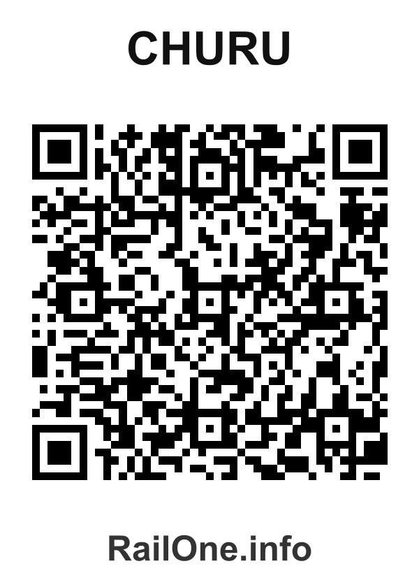 RailOne QR Code for Churu station