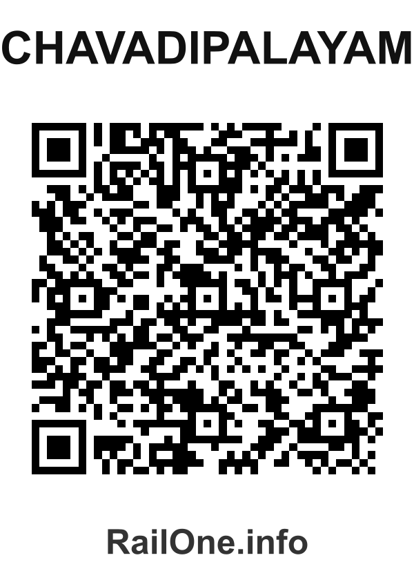 RailOne QR Code for Chavadipalayam station