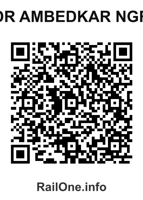 RailOne QR Code for Dr Ambedkar Ngr station
