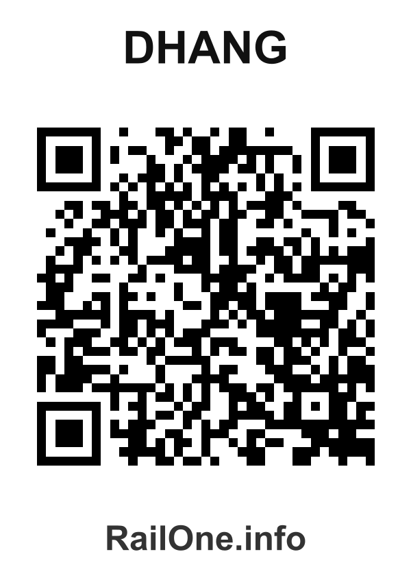 RailOne QR Code for Dhang station