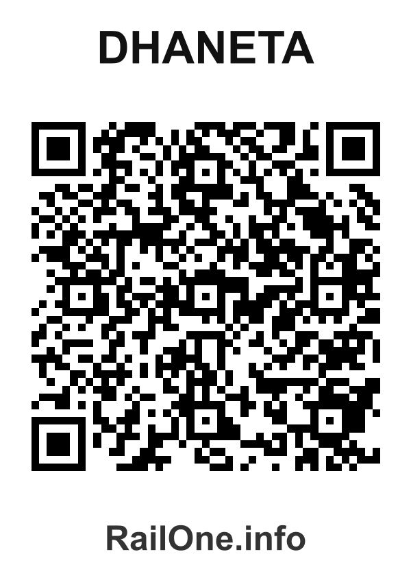 RailOne QR Code for Dhaneta station