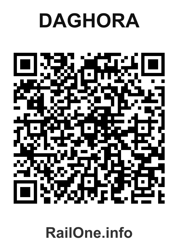 RailOne QR Code for Daghora station