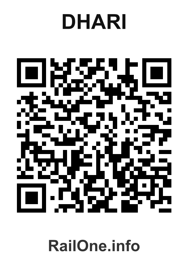 RailOne QR Code for Dhari station