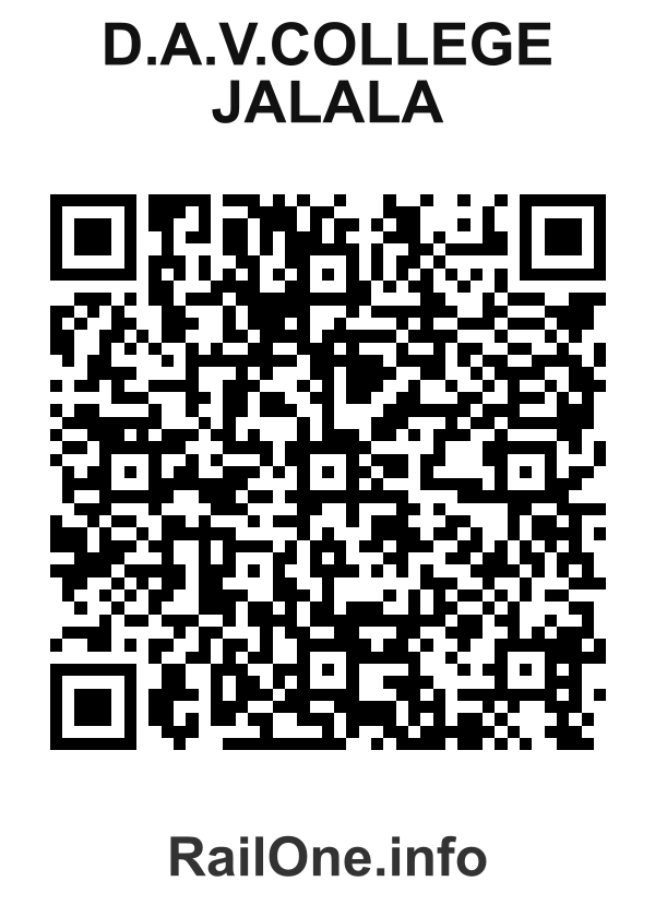 RailOne QR Code for D.a.v.college Jalala station