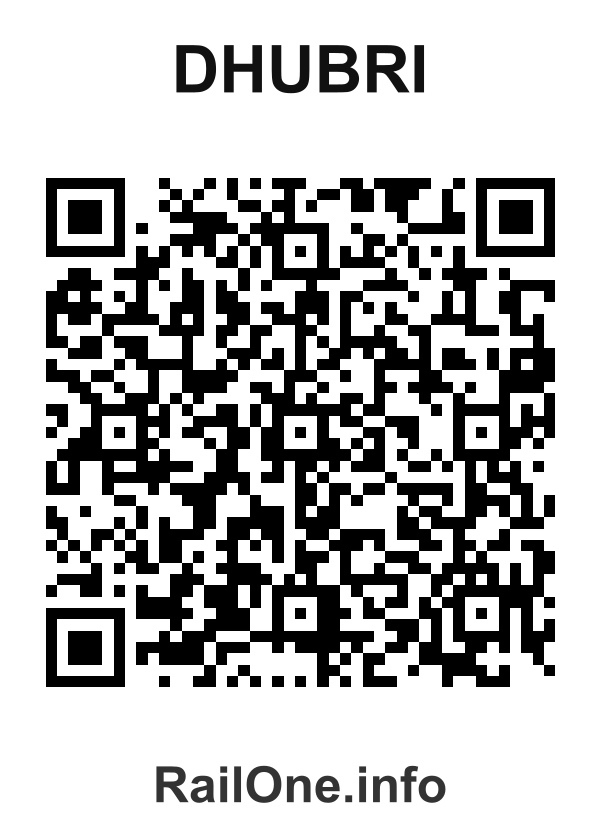 RailOne QR Code for Dhubri station