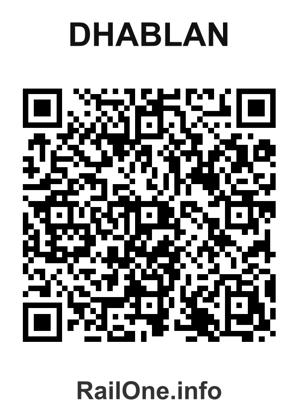 RailOne QR Code for Dhablan station