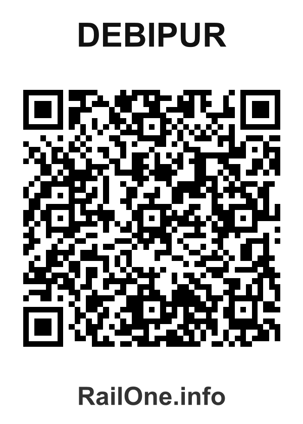RailOne QR Code for Debipur station