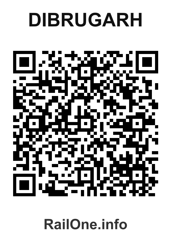 RailOne QR Code for Dibrugarh station