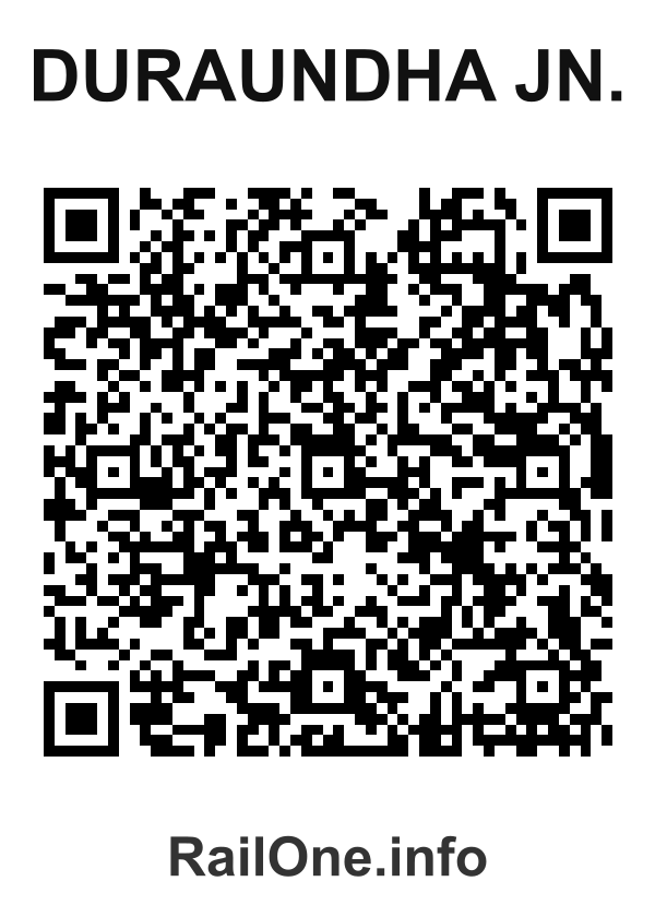 RailOne QR Code for Duraundha Jn. station