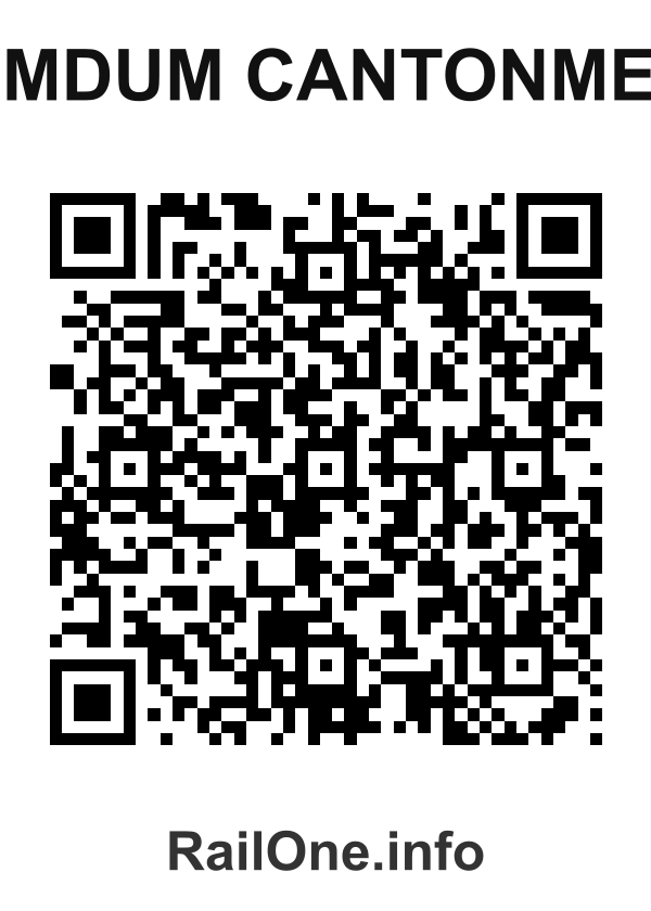 RailOne QR Code for Dumdum Cantonment station