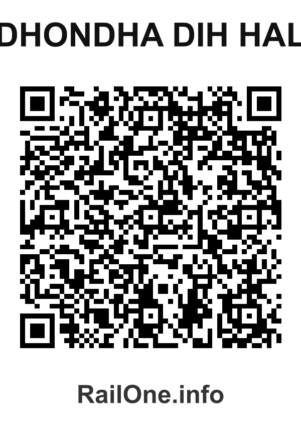 RailOne QR Code for Dhondha Dih Hal station