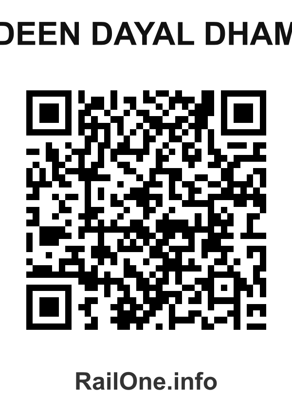 RailOne QR Code for Deen Dayal Dham station
