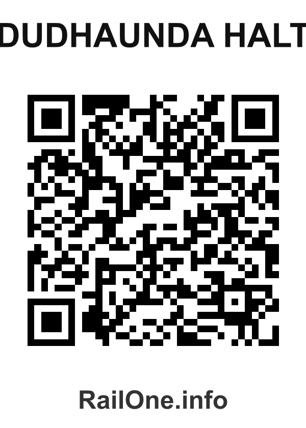 RailOne QR Code for Dudhaunda Halt station