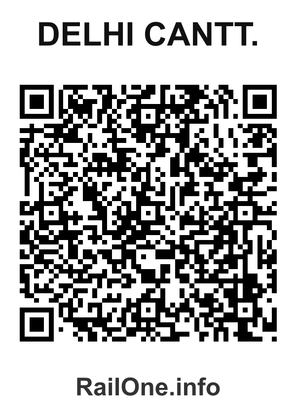 RailOne QR Code for Delhi Cantt. station