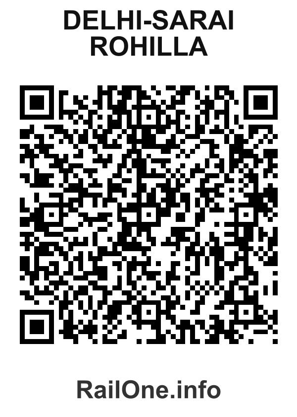 RailOne QR Code for Delhi-sarai Rohilla station