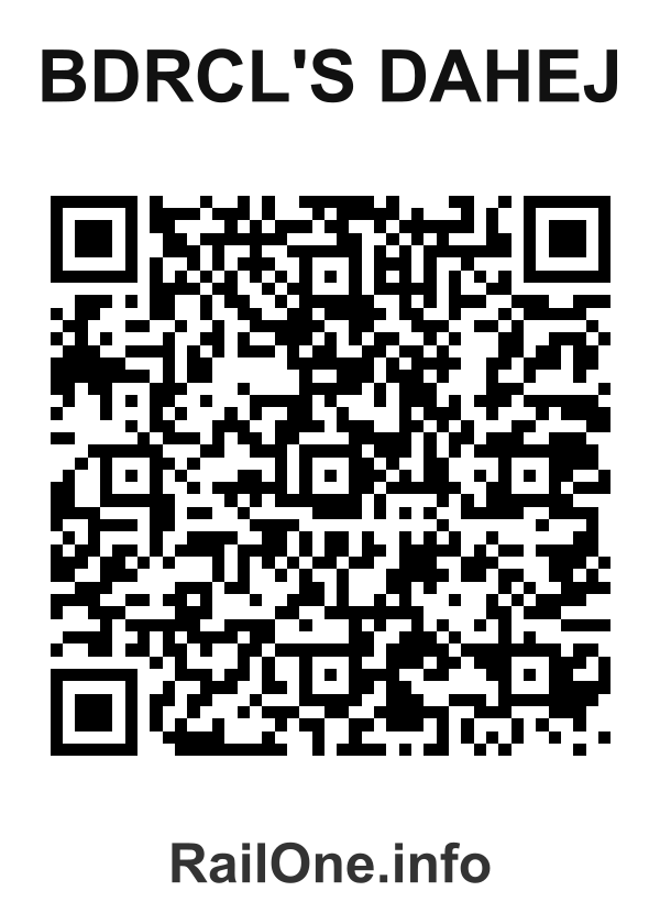 RailOne QR Code for Bdrcl's Dahej station