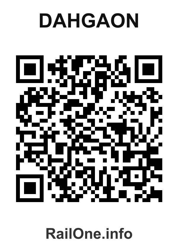 RailOne QR Code for Dahgaon station