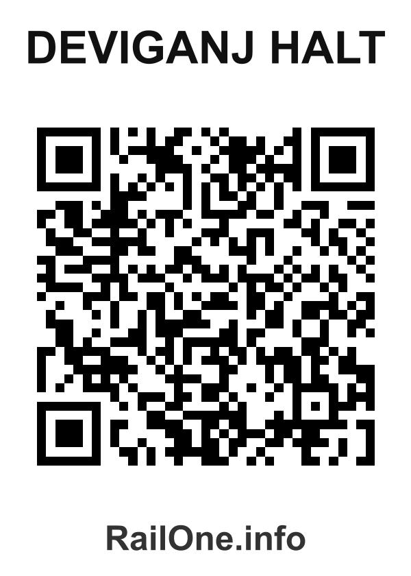 RailOne QR Code for Deviganj Halt station